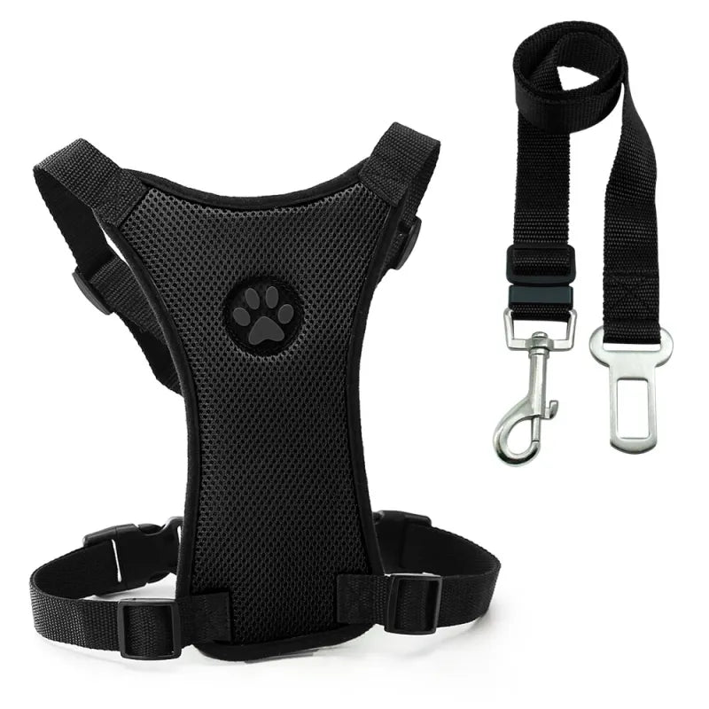 Pakko & Fufu  – Breathable Dog Car Harness with Seatbelt