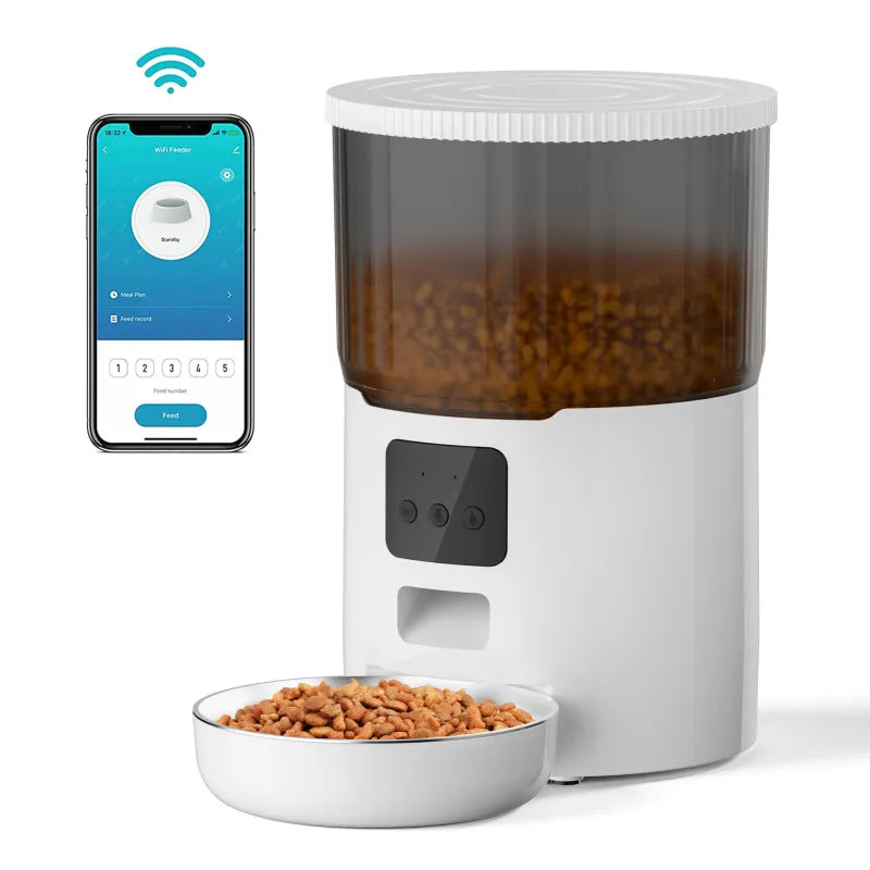 Pakko & Fufu – Smart Auto Pet Feeder (4L, WIFI and App-Controlled)