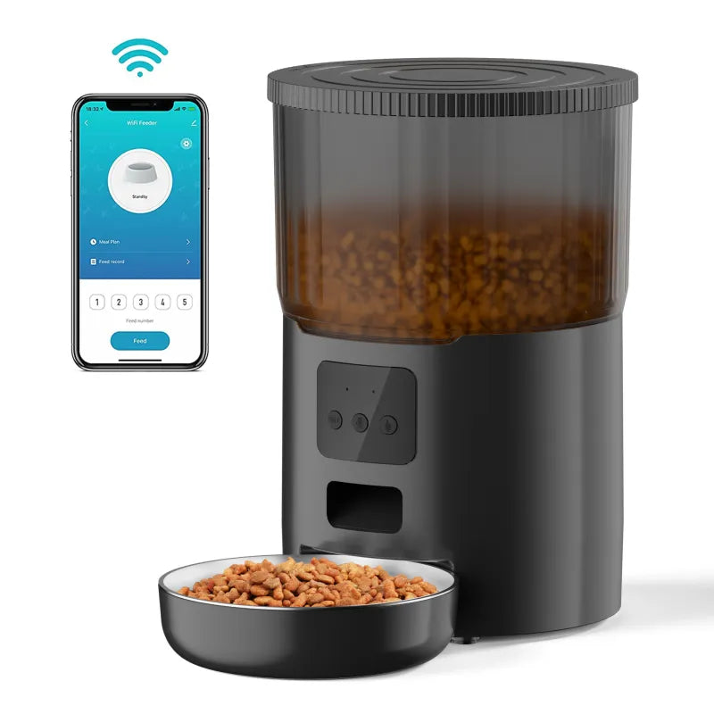 Pakko & Fufu – Smart Auto Pet Feeder (4L, WIFI and App-Controlled)
