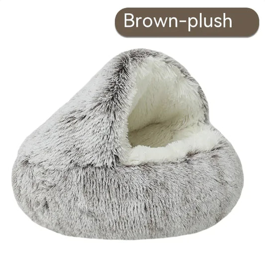 Pakko & Fufu - Plush Shell Cave Bed