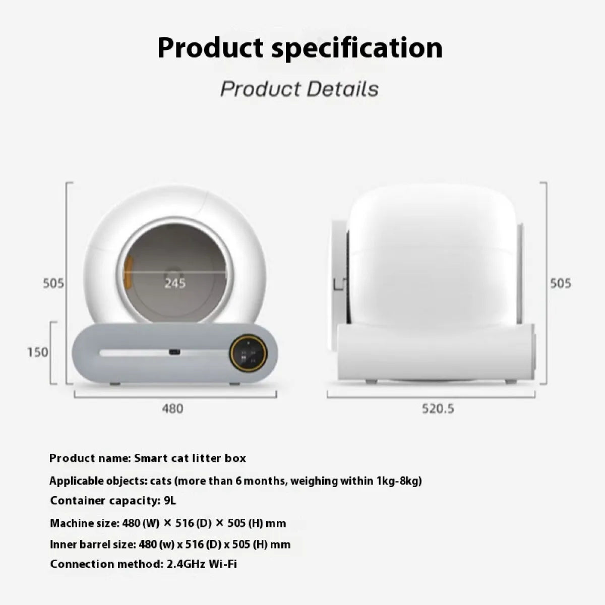 Pakko & Fufu – Premium Self-Cleaning Cat Litter Box (Smart Sensor Technology)